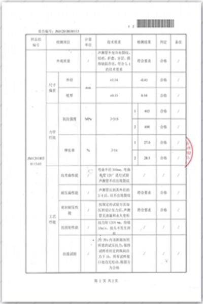 铜川出厂检测报告